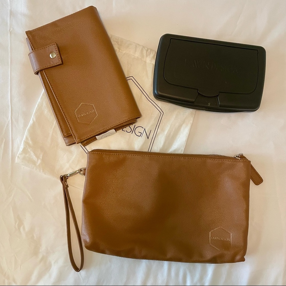 Fawn Design Changing Clutch - Brown (previous model)